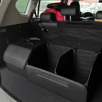 Изкуствена Кожа Багажника на Колата Органайзер За Съхранение на Скоростната Полагане на Почистване Органайзер Кутия За BMW Mercedes Benz AMG Audi Hyundai Повечето Автомобили