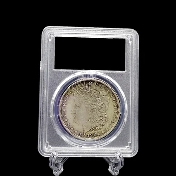 1 бр 27 мм ~ 40 мм Индивидуална Идентификация кутия За събиране на монети за монети, Сертифициран Стил, Държач за монети, Пластмасова кутия за съхранение