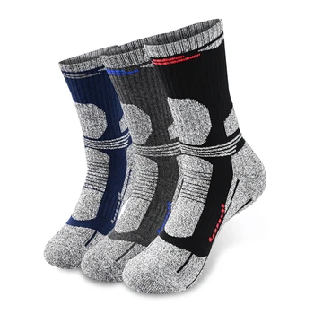 1 чифт Зимни Улични Утолщенных Топли Спортни Чорапи, Туристически Студената Влагопроницаемые Ски Катерене Мъжки Дамски Чорапи