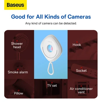 Baseus Анти-шпионски Детектор за Скрити Камери Преносим lnfrared Откриване на Защита на Сигурността за съхранение на багаж на Хотела Обществена Баня