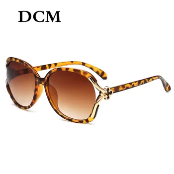 DCM Vintage Слънчеви Очила Дамски Маркови и Дизайнерски Кръгли Слънчеви Очила В Голяма Рамка Люнета De Soleil UV400