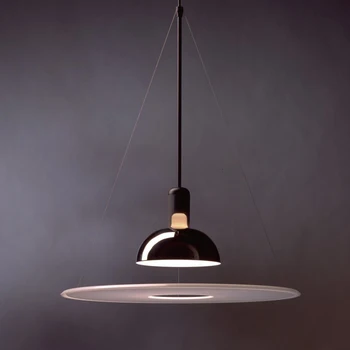 Frisbi - Модерен окачен лампа с led подсветка в скандинавски стил, копие на италианския дизайн, Вътрешно осветление, идеален за масата за хранене, В 100/240