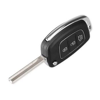 KEYYOU 15 бр. 3 Бутона Flip Дистанционно Ключодържател във формата На Миди, За Hyundai Accent SANTA FE IX35 IX45 I40 Сгъваем Калъф За Ключове за Автоматична Замяна на