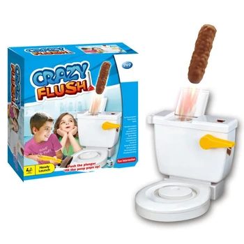 Mattel Flushing Frenzy Игра За Деца На Възраст От 5 Тоалетна Пародия Какашки Стреля Хитър Играчки Водосточни Тоалетна Играчки И Забавни Игри