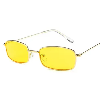 NYWOOH Малки Слънчеви Очила за Жени на Мъжки Ретро Правоъгълни Слънчеви Очила Женски Мъжки Маркови Дизайнерски Реколта Метални Очила с UV400