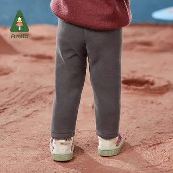 Stanislav/Детски панталони, Новост Зимата 2022 г., Цельнокроеные кадифени панталони за малки момичета, обикновена Топли Панталони
