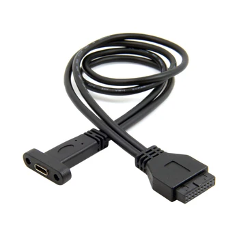 Zihan CY USB Type C Скоба за Разширяване на гърба на 20-пинов Конектор дънната платка към USB Converter 3.1 Кабел-адаптер