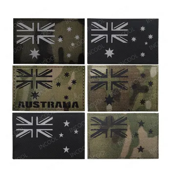 Австралия Флаг Нова Зеландия IR Светлоотразителни Бродирани Ленти Тактически Военни Ленти Австралийски Знамена, Значки С Бродерия