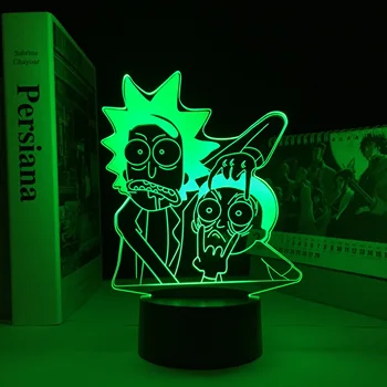 Аниме Фигурка на Момче и Учен 3D Лампа за Декор Спални лека нощ, Подарък За Рожден Ден Манга Junji Ito Колекция Led нощна светлина
