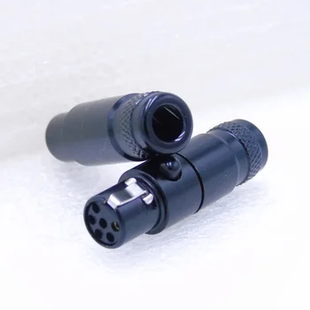 Висококачествен черен 20 бр/лот mini xlr 6-пинов конектор за аудиомикрофона TA6FSH-B Mini XLR Конектор от Стомана корпус 105B