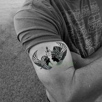 Водоустойчив Временна Татуировка Стикер на Древен Египет Фараон Кралицата на Фалшиви Татуировки Флаш Татуировка Татуаж ръка, крак, ръка За Мъже Жени