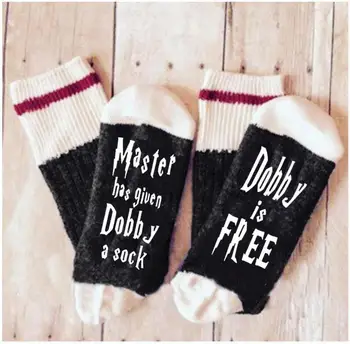Забавен Подари на Капитана Доби Модел Чорап Новост Изкуство Коледен подарък Хумористични Думи Чорапи Хипстер Рок Пънк Средни чорапи с шнорхел