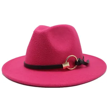 Лавандово-лилава фетровая шапка, мъжки шапки, дамски филц шапки, ярък топ, аксесоари за колан, Панама, филц шапки шляпаженская