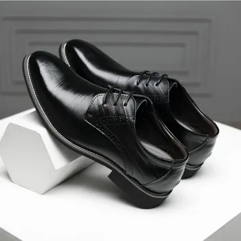 Мъжки официалната обувки, Колекция 2022 година, Пролетно-есенни Маркови сватбени Модела обувки, Мъжки Нова Замшевая Обувки, Черна и Модерен Дизайнерски Кожени мъжки обувки