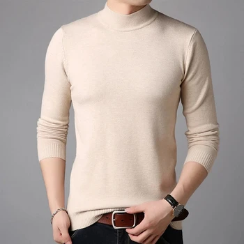 Мъжките Пуловери От Кашмир, Пуловер С Дълъг Ръкав, Обикновена, Пуловери, Блузи
