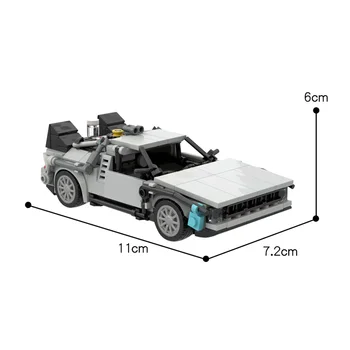 Нов Автомобил Moc Delorean завръщане В Бъдещето Техническа Машина на Времето Филм Състезание САМ Изграждане на Блокове, Тухли, високо-технологична Играчка За Деца