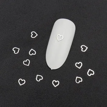 Нов Дизайн на Ноктите Кух Сърцето 100шт 3D Стикери За Нокти Сплав Дизайн Нокти Нитове Златни Метални Шипове Аксесоари За Декорация на Нокти