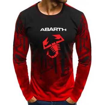 Нов Модерен Памук Мъжки пуловер Abarth с Логото на колата, висококачествен Памучен Градиент Hoody, Мъжки блузи