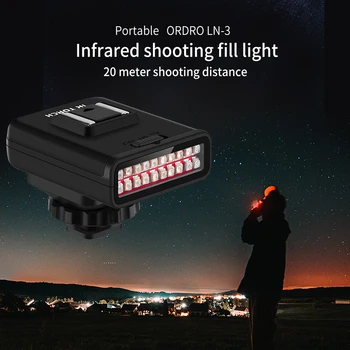 Осветление на камерата Ordro LN-3 Инфрачервена Лампа за Нощно Виждане за Снимки и за видео блог-Фотоапарат DSLR