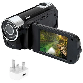 Преносима Дигитална Камера с Full HD 1080P 16-кратно Цифрово увеличение, видео камери с въртяща се на 270 градуса За видео блог