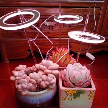 Пълен Набор от LED Лампа За Отглеждане на Ангел Пръстен За Стайни Растения Цвете 5 В USB Фитолампа Гидропонная Лампа За Отглеждане на Сукуленти