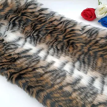 тигрови модел 2 см. плюшен плат от изкуствена кожа имитация на кожа облекло за изказвания плат от изкуствена кожа за пэчворка