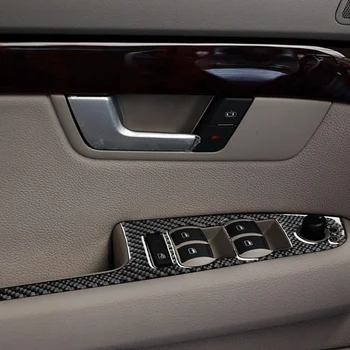 Централен Механизъм За Управление На Радиото Климатик Таблото За S4 Audi A4 B7 2005-2008 Истинска Стикер От Въглеродни Влакна Аксесоари