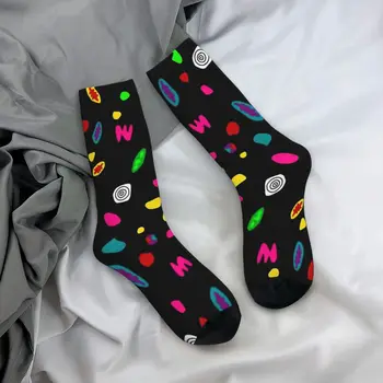 Честит Забавни Мъжки Чорапи Дишащи Устата Ретро Харадзюку Странни неща Уличен Стил Новост Случайни Екипажа Луд Чорап Подарък С Принтом