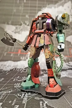 Чист метал 3D Пъзел Gundam mecha бесклеевая монтаж модел ms-06zakuii zagu цветна версия на модела ръчно изработени Gundam играчка за подарък