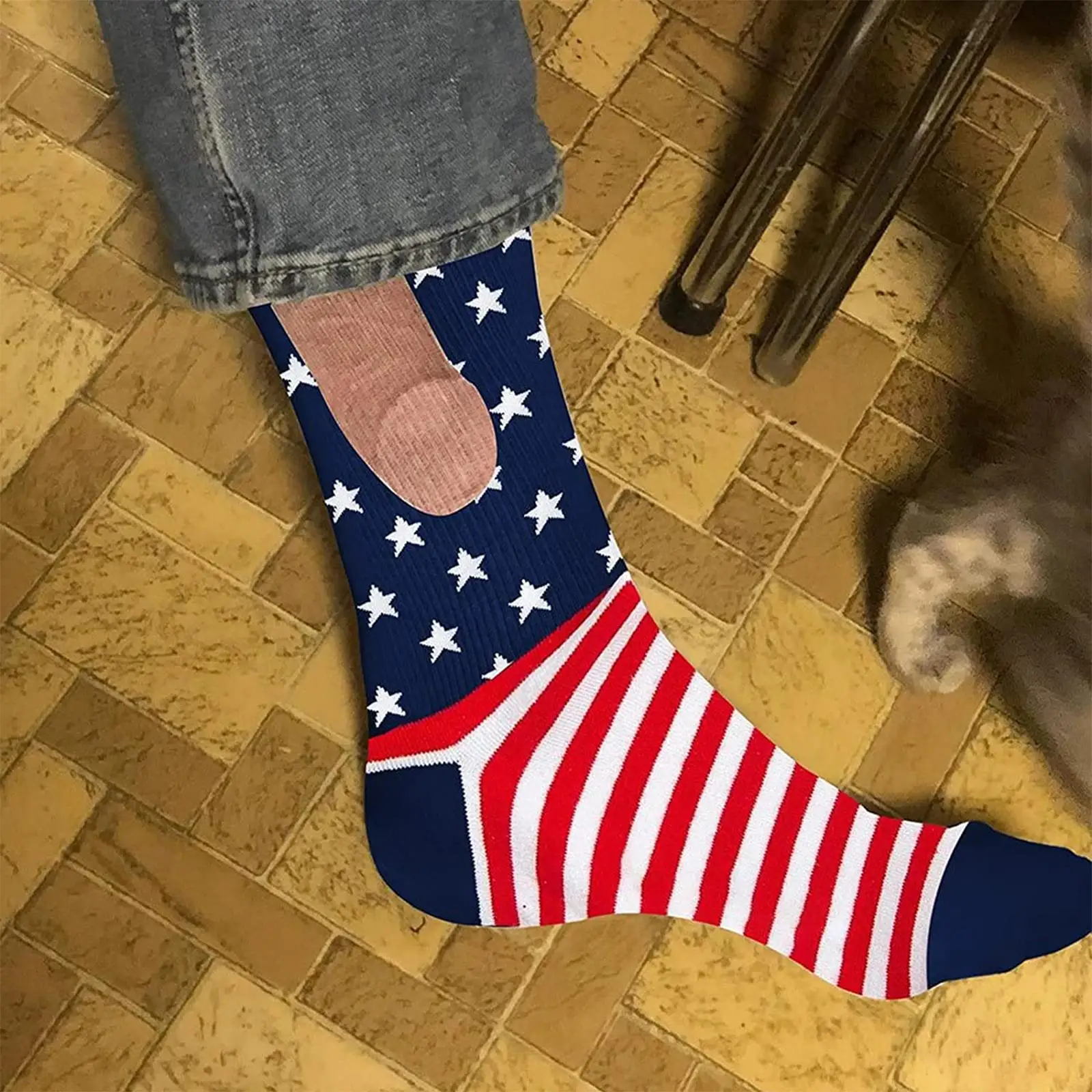 Модни Смешни Ежедневни Чорапи за мъже и жени, Ежедневни Чорапи със забавен Дизайн, Памучни Памучни Чорапи с Нови, Смешни Чорапи За възрастни Изображение 0