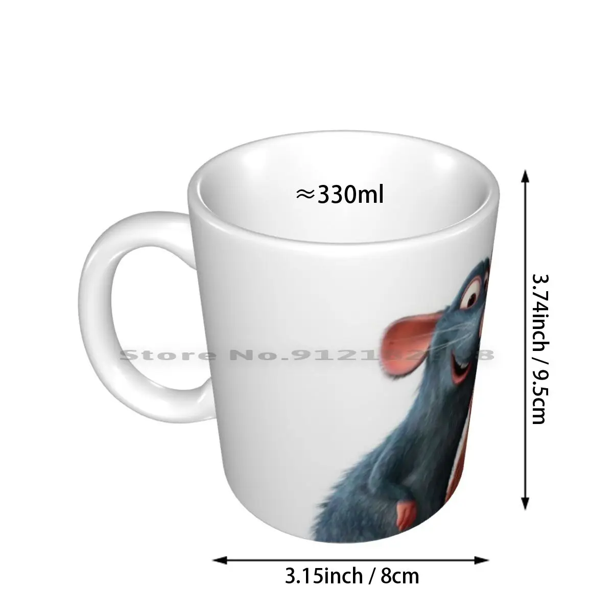 Реми и Емил Керамични Чаши Чаши за Кафе Чаша За Чай С Мляко Рататуи Реми Емил Плъх Мишка Приятели Главен Готвач Сладък Карикатура на Pixar Креативен Изображение 0