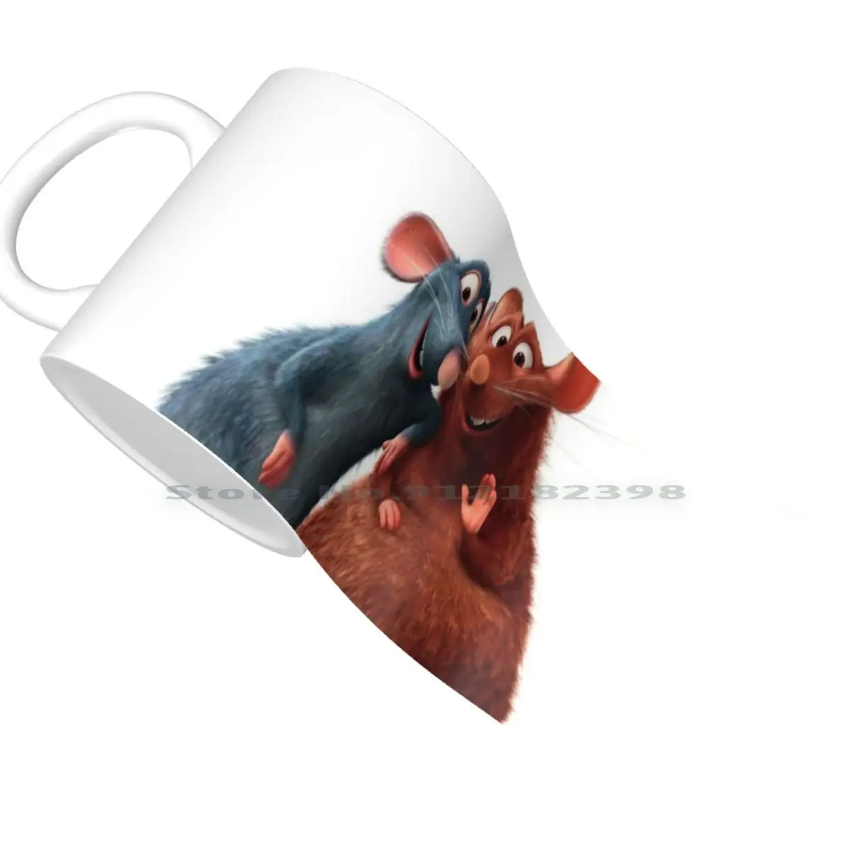 Реми и Емил Керамични Чаши Чаши за Кафе Чаша За Чай С Мляко Рататуи Реми Емил Плъх Мишка Приятели Главен Готвач Сладък Карикатура на Pixar Креативен Изображение 2