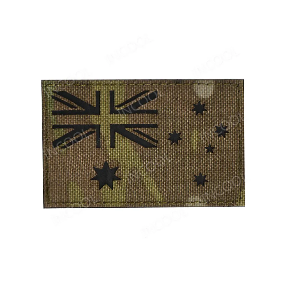 Австралия Флаг Нова Зеландия IR Светлоотразителни Бродирани Ленти Тактически Военни Ленти Австралийски Знамена, Значки С Бродерия Изображение 3