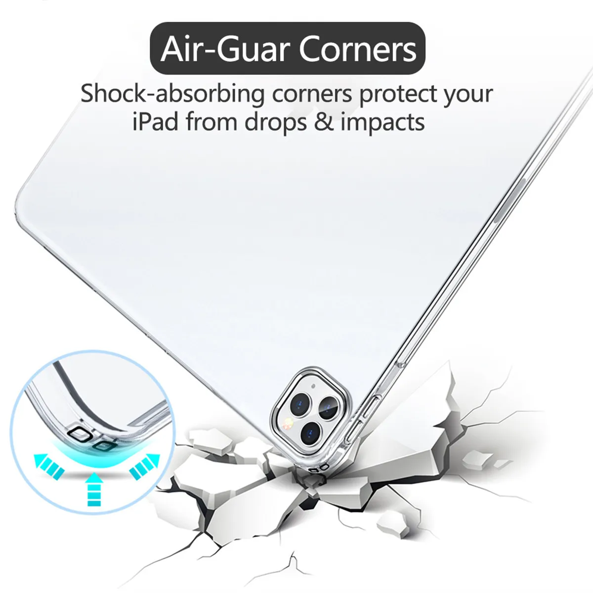За iPad Pro 12,9 Калъф 2020 2021 iPad 11 Калъфи За Таблети с Модерен Принт на Пеперуди Прозрачен устойчив на удари Мек Калъф с един Слот за Молив Изображение 3