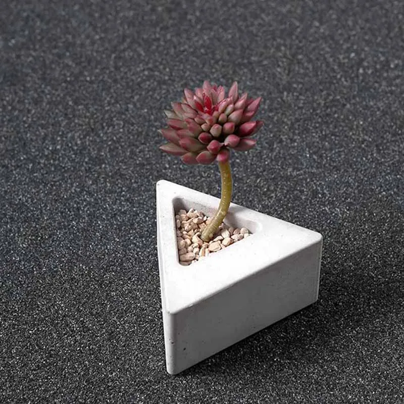 Малки суккулентные растения бетонна саксия силиконови форми DIY циментов сеялка Ваза от Силиконов Каучук форма за поръчка форми Изображение 3