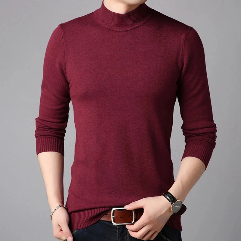 Мъжките Пуловери От Кашмир, Пуловер С Дълъг Ръкав, Обикновена, Пуловери, Блузи Изображение 3