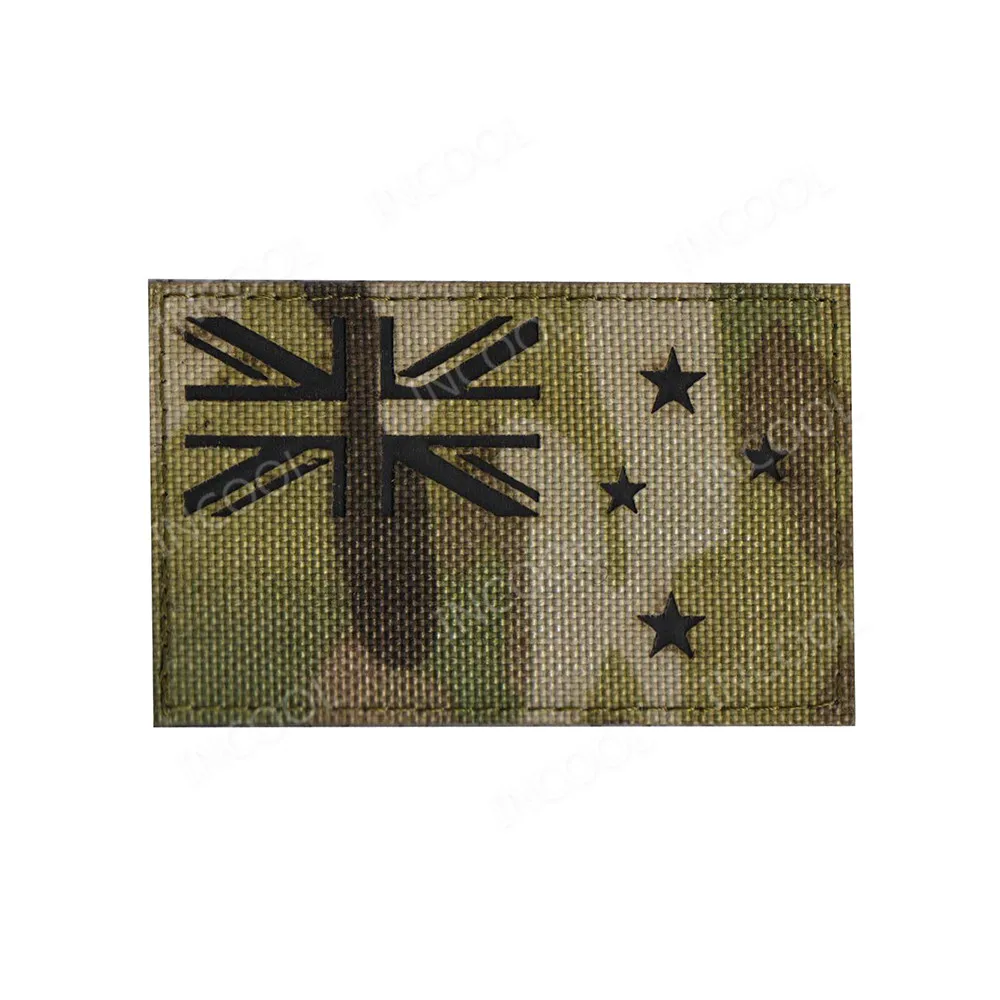 Австралия Флаг Нова Зеландия IR Светлоотразителни Бродирани Ленти Тактически Военни Ленти Австралийски Знамена, Значки С Бродерия Изображение 4