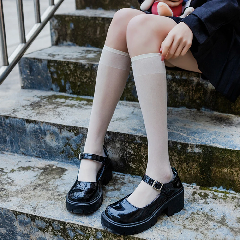 Секси тънка униформи jk, дишащи-тънки пролет-лято кадифе с дълги чорапи за момичета в японски стил Лолита 